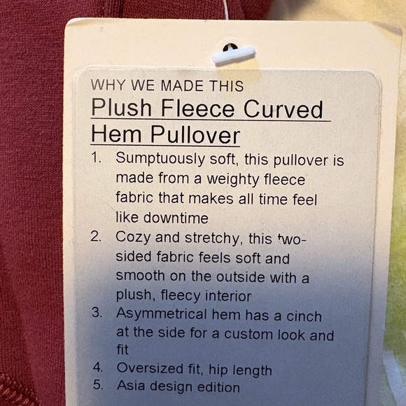 lululemon athletica Other - Lululemon Athletica Rust Pullover